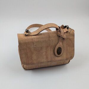 EVE Natural Cork Portugal Neutral Nude Tan Crossbody Messenger Bag Purse